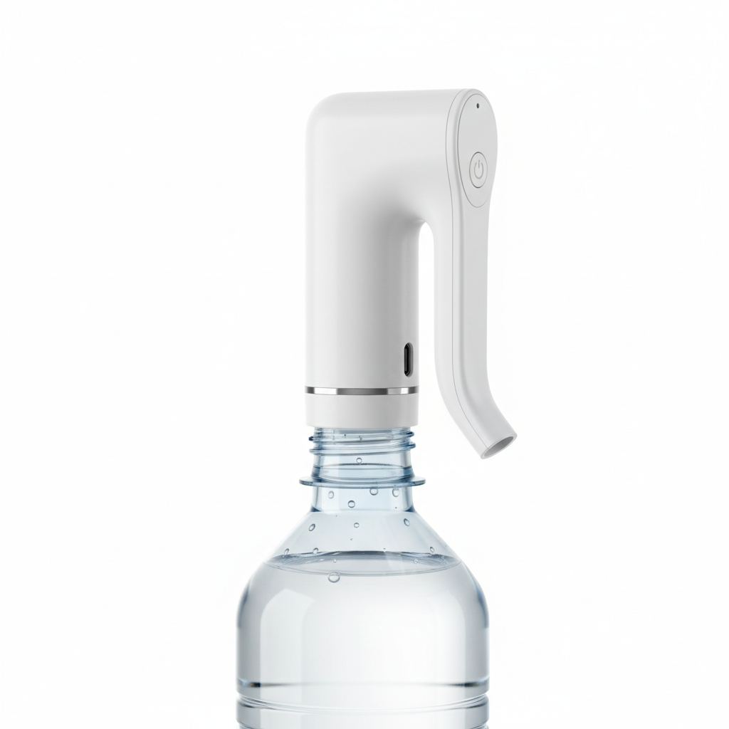 Portable travel bidet attached to standard water bottle