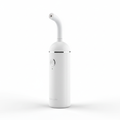 Portable electric travel bidet white device on white background