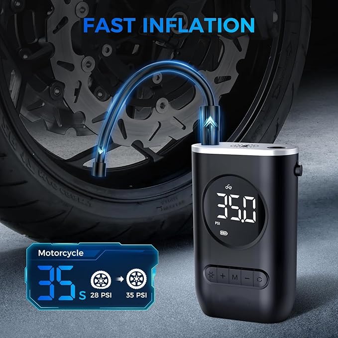 Portable Digital Tire Inflator – Cordless Air Compressor